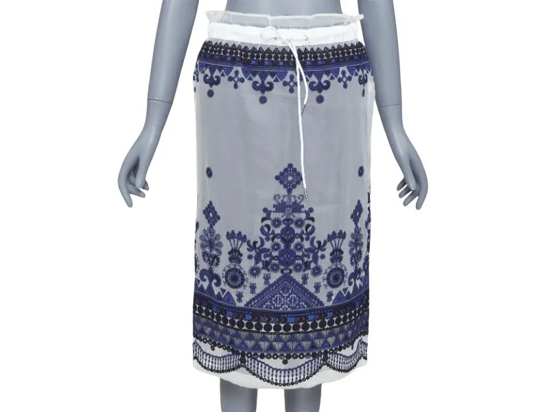 Sacai White Polyester Skirt White Polyester Very good - Front View