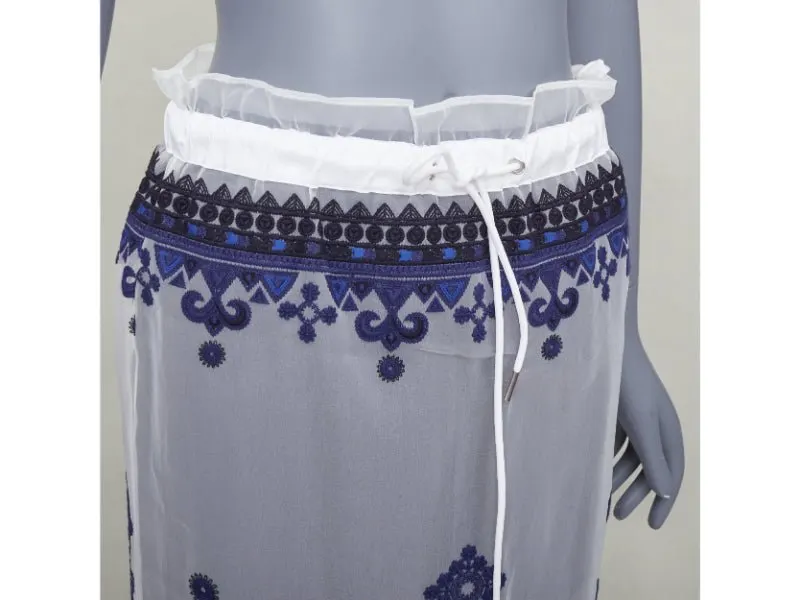 Sacai White Polyester Skirt White Polyester Very good - Back View
