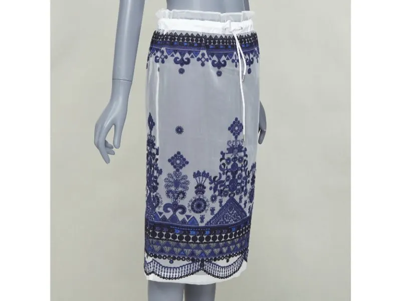 Sacai White Polyester Skirt White Polyester Very good - Inside View