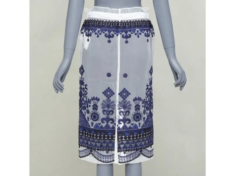 Sacai White Polyester Skirt White Polyester Very good - Box View