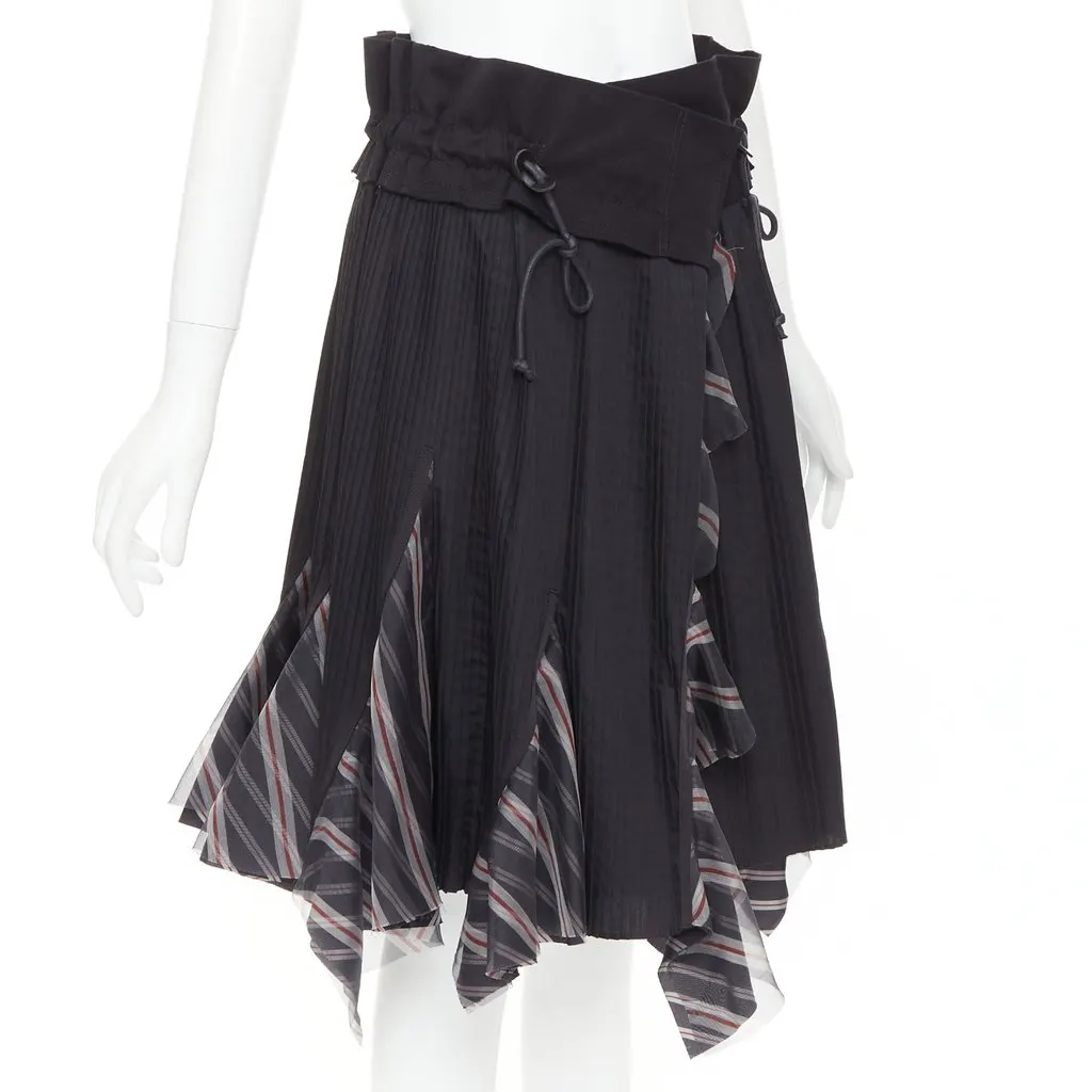 Sacai Black Polyester Skirt Black Polyester Very good - Inside View