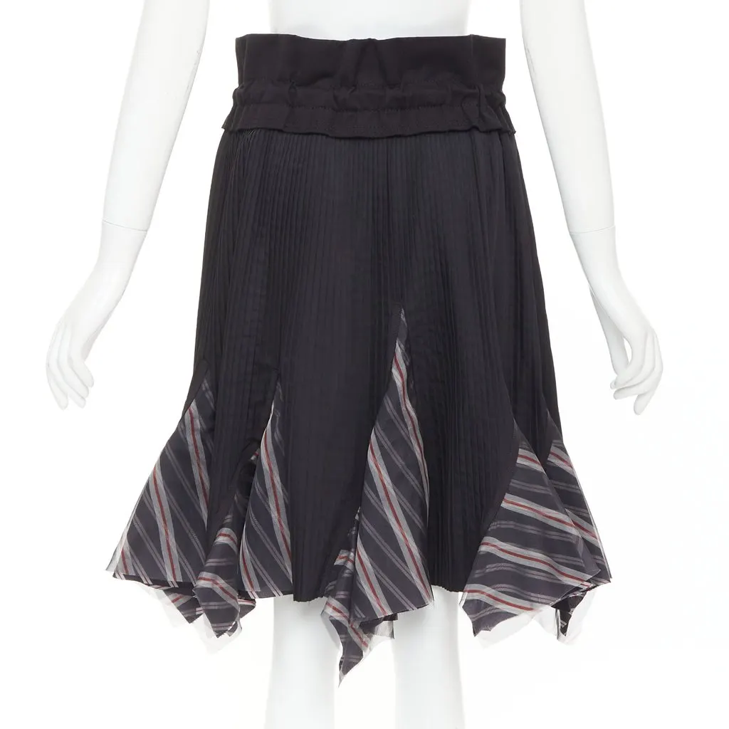 Sacai Black Polyester Skirt Black Polyester Very good - Box View