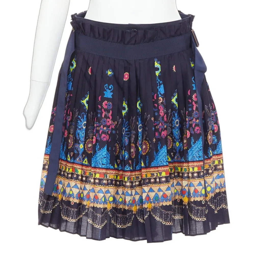 Sacai Navy Polyester Skirt Navy Polyester Very good - Front View