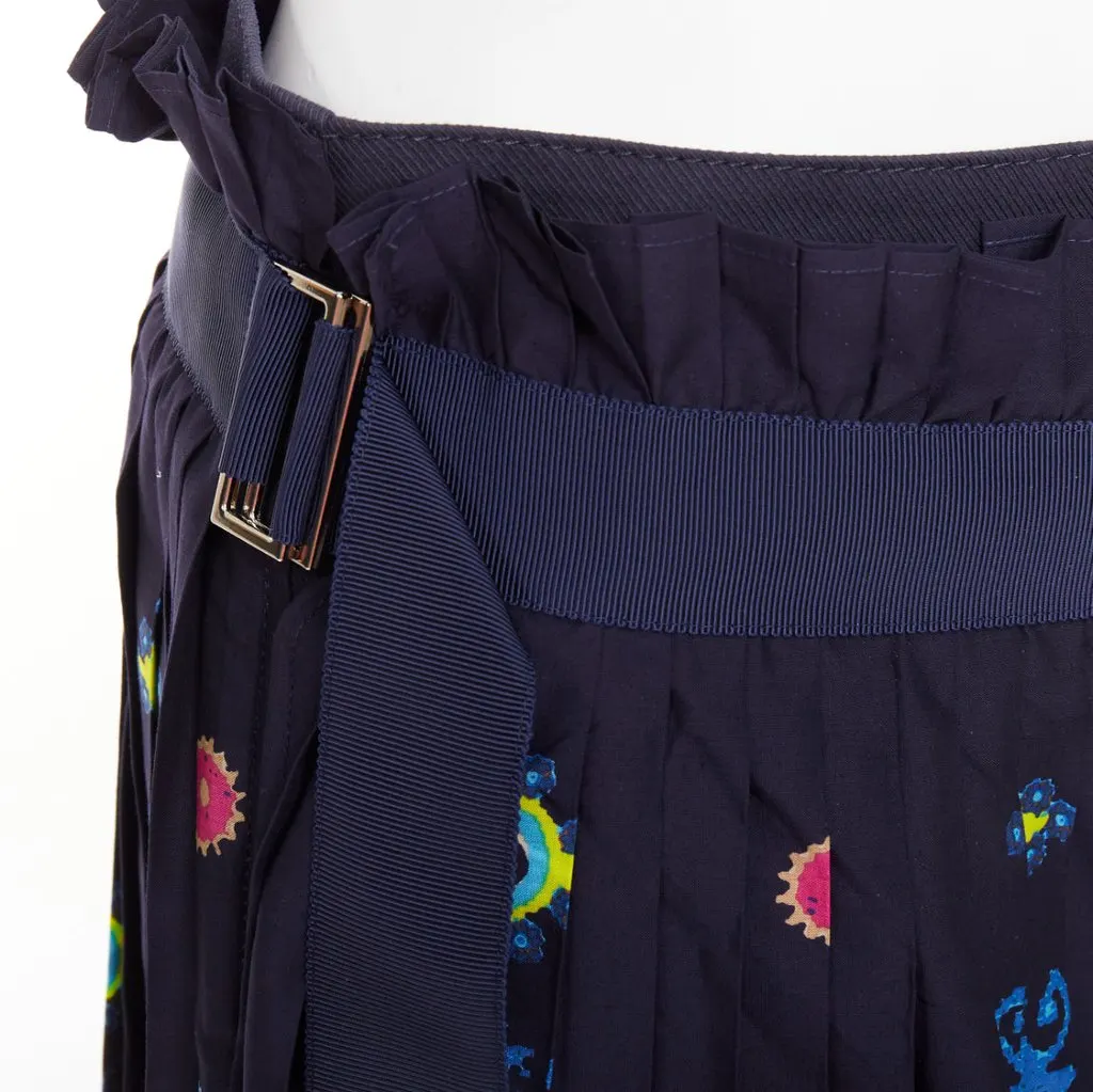 Sacai Navy Polyester Skirt Navy Polyester Very good - Back View