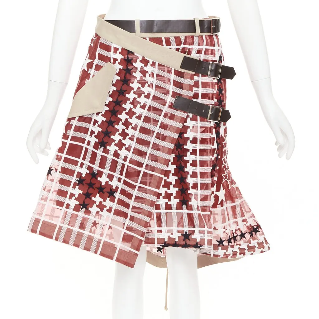 Sacai Red Skirt Red Very good - Front View