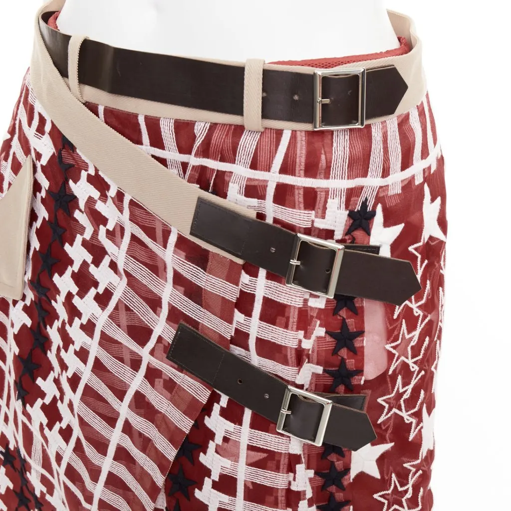 Sacai Red Skirt Red Very good - Back View