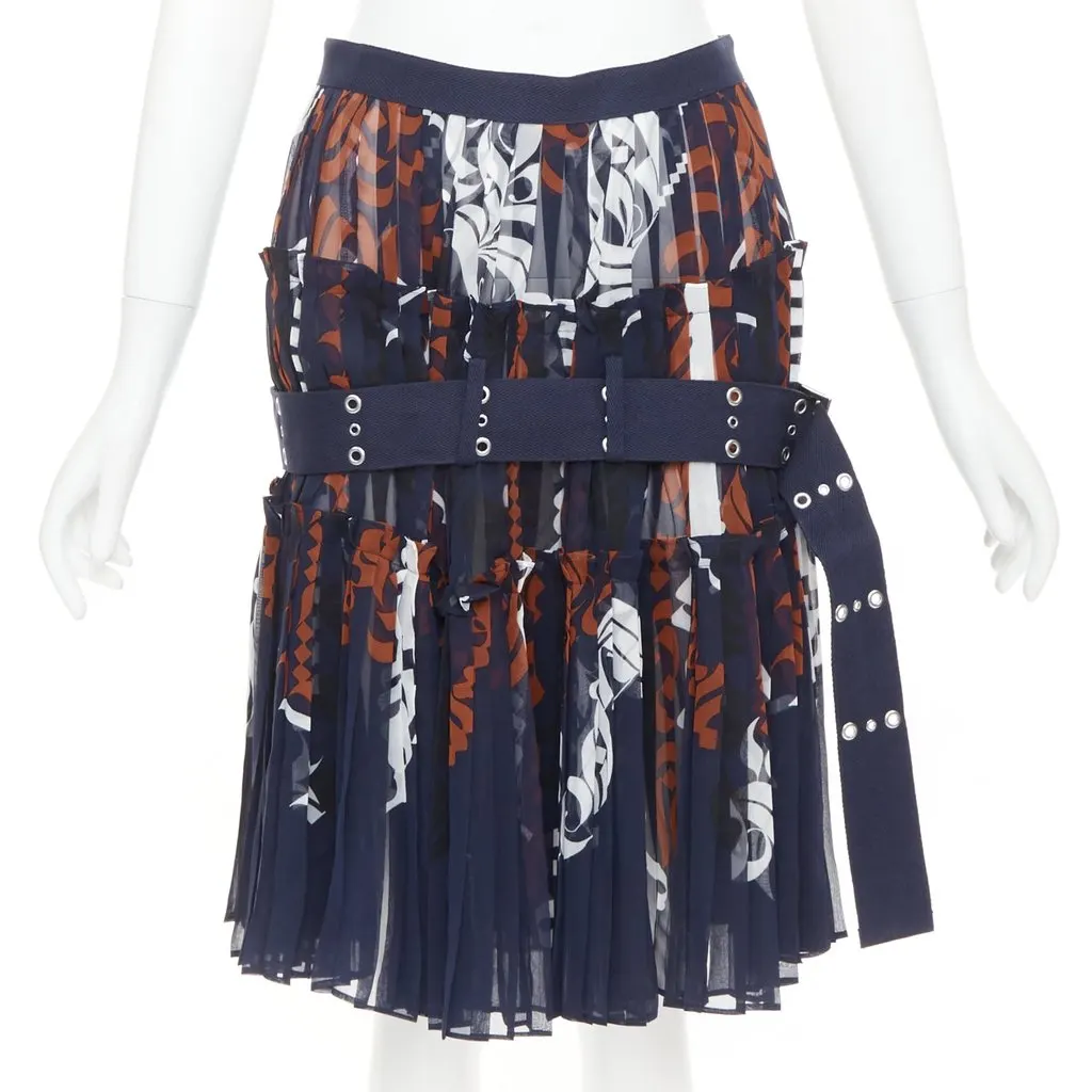 Sacai Navy Polyester Skirt Navy Polyester Very good - Front View