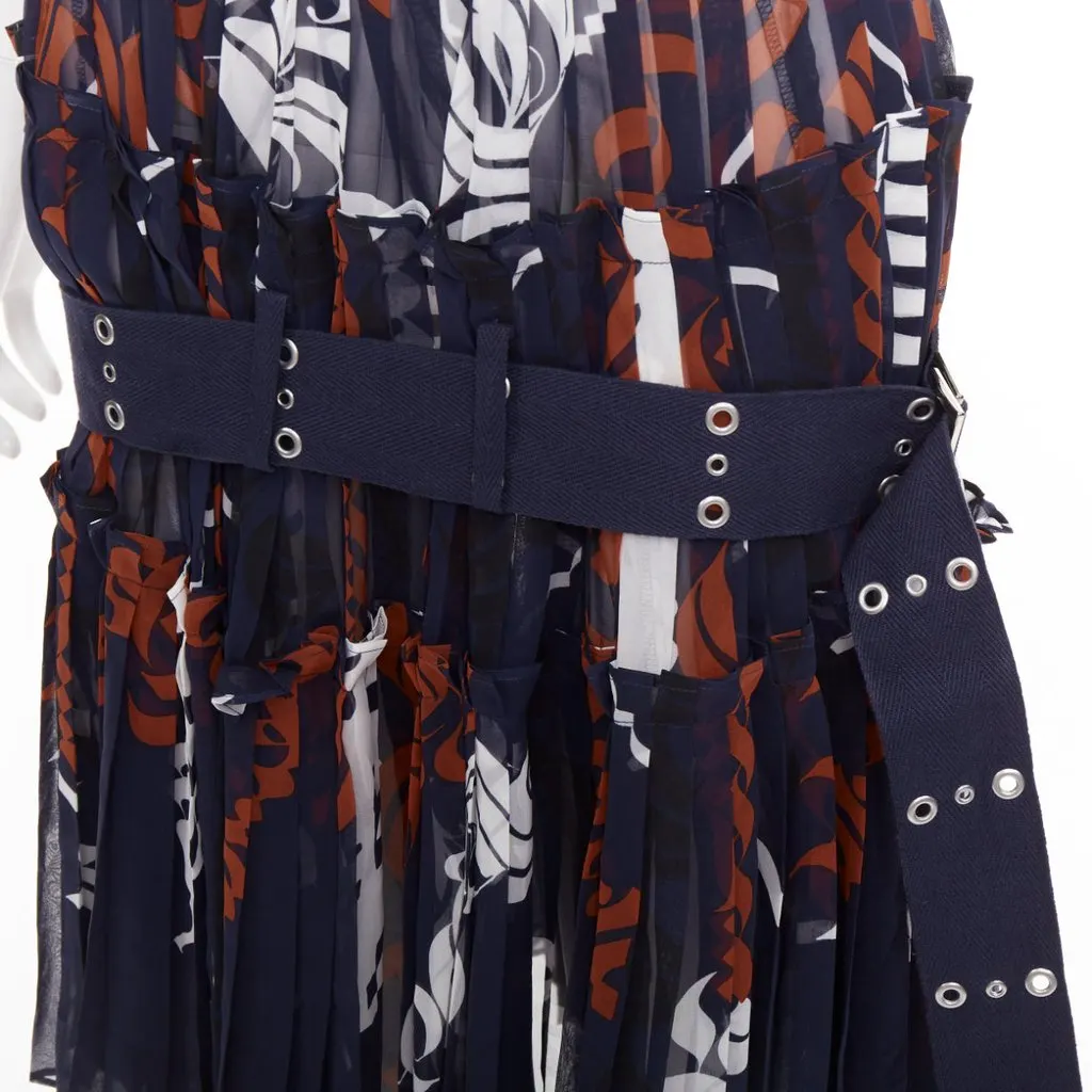 Sacai Navy Polyester Skirt Navy Polyester Very good - Back View