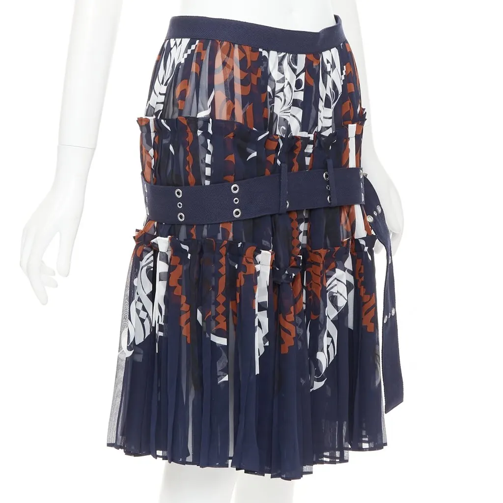 Sacai Navy Polyester Skirt Navy Polyester Very good - Inside View