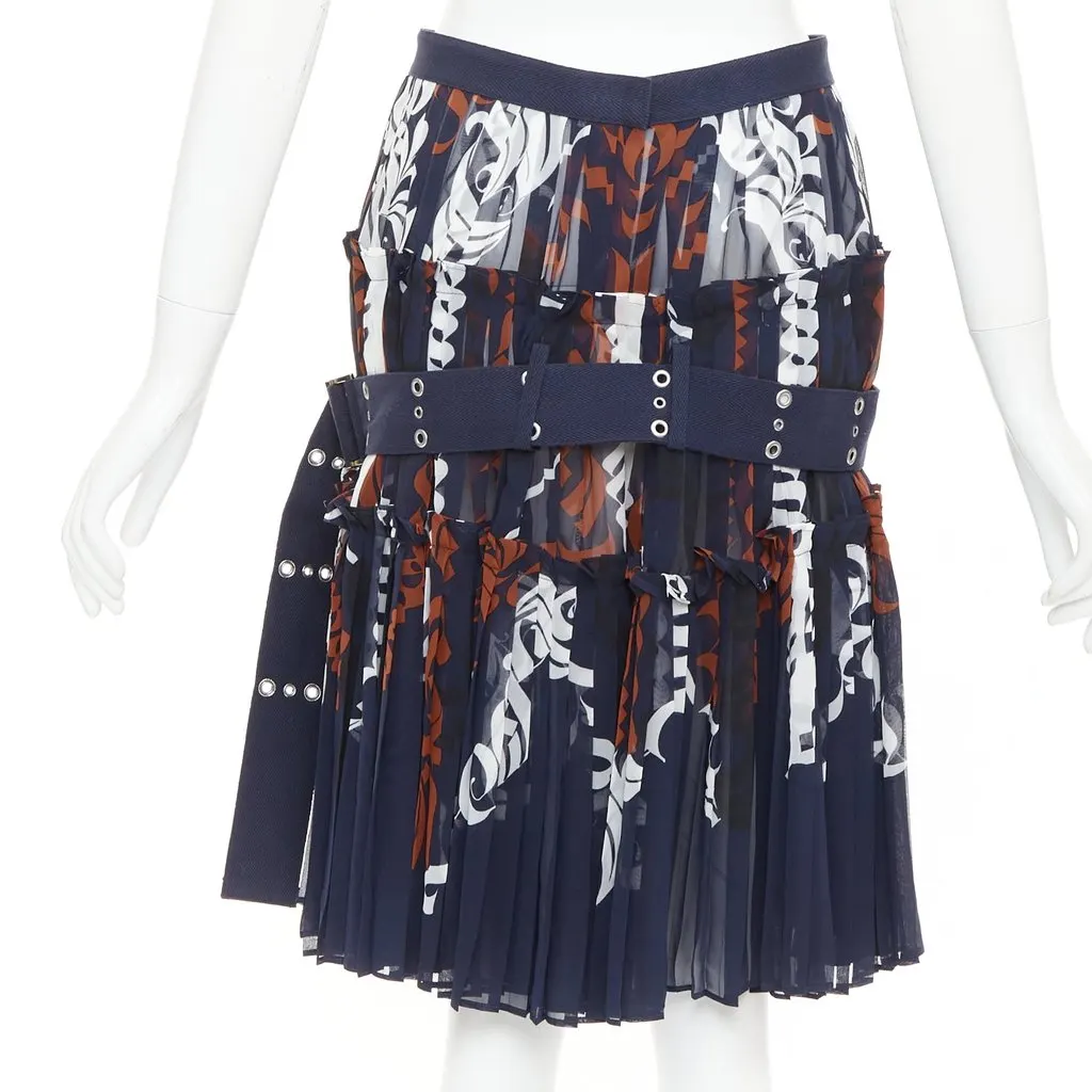 Sacai Navy Polyester Skirt Navy Polyester Very good - Box View