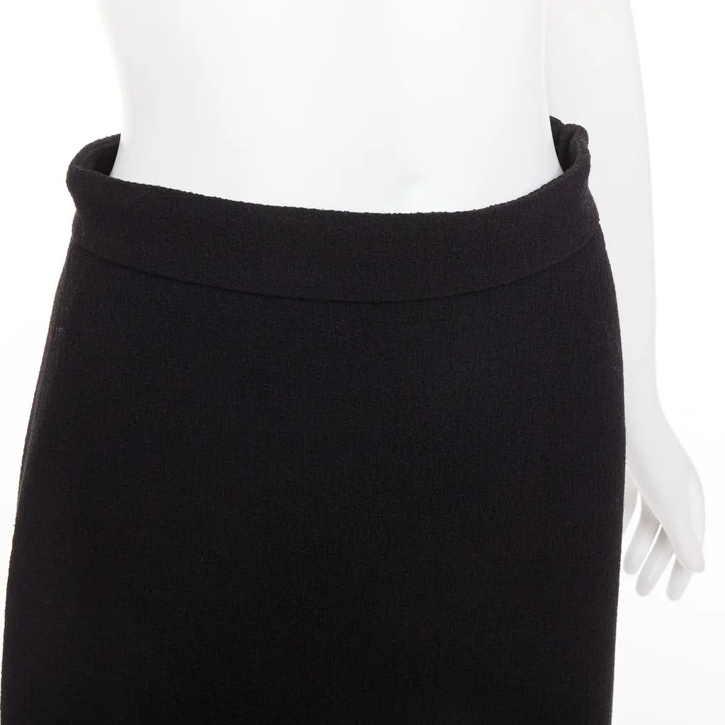 Gucci Black Wool Skirt Black Wool Very good - Back View