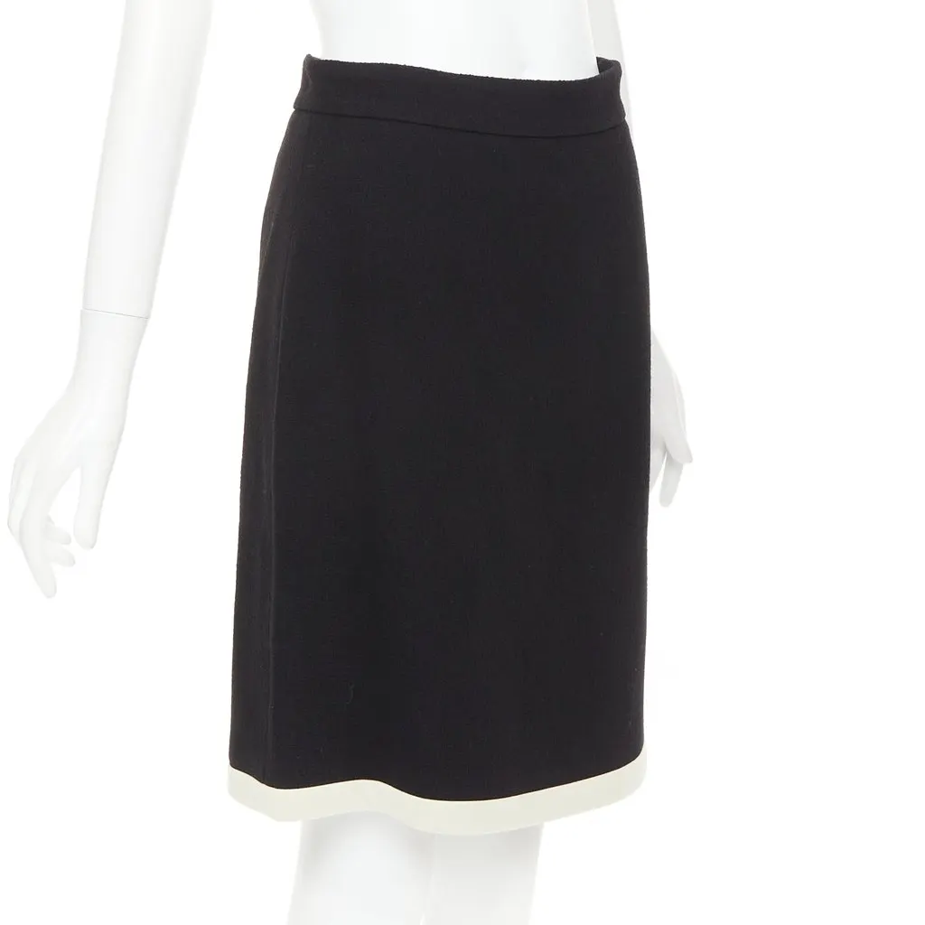 Gucci Black Wool Skirt Black Wool Very good - Inside View