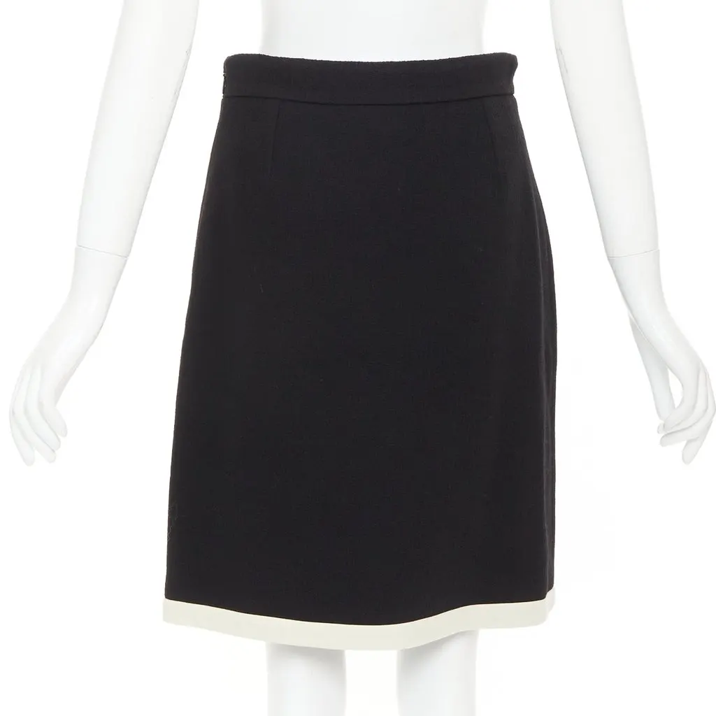 Gucci Black Wool Skirt Black Wool Very good - Box View