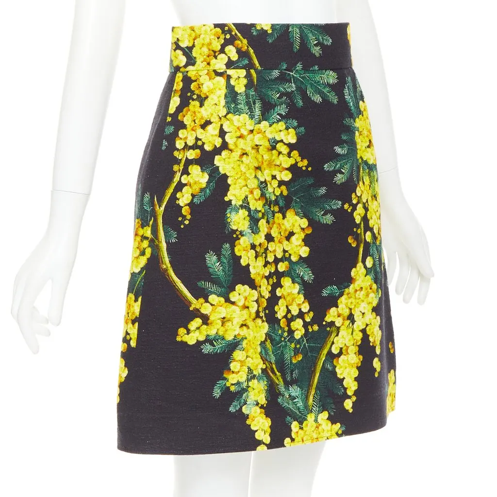 Dolce & Gabbana Black Cotton Skirt Black Cotton Very good - Inside View