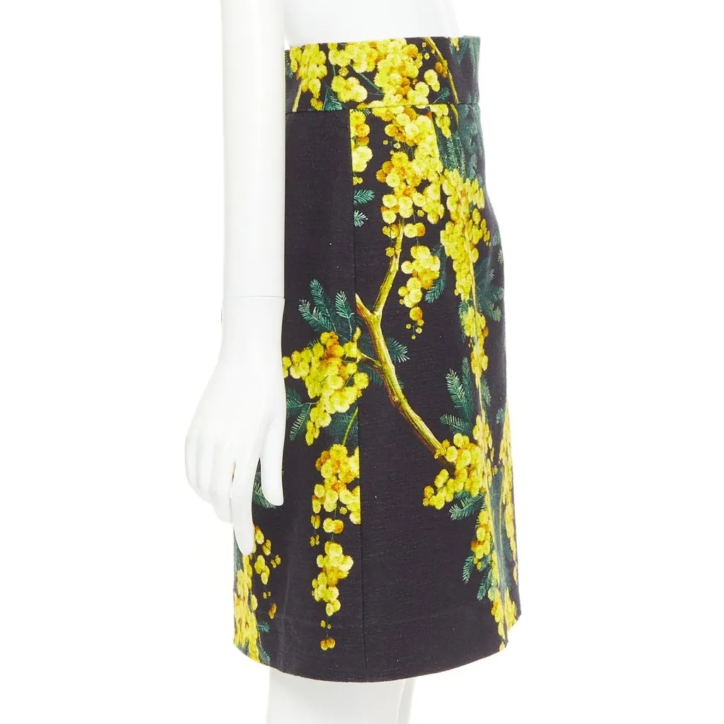 Dolce & Gabbana Black Cotton Skirt Black Cotton Very good - Model View