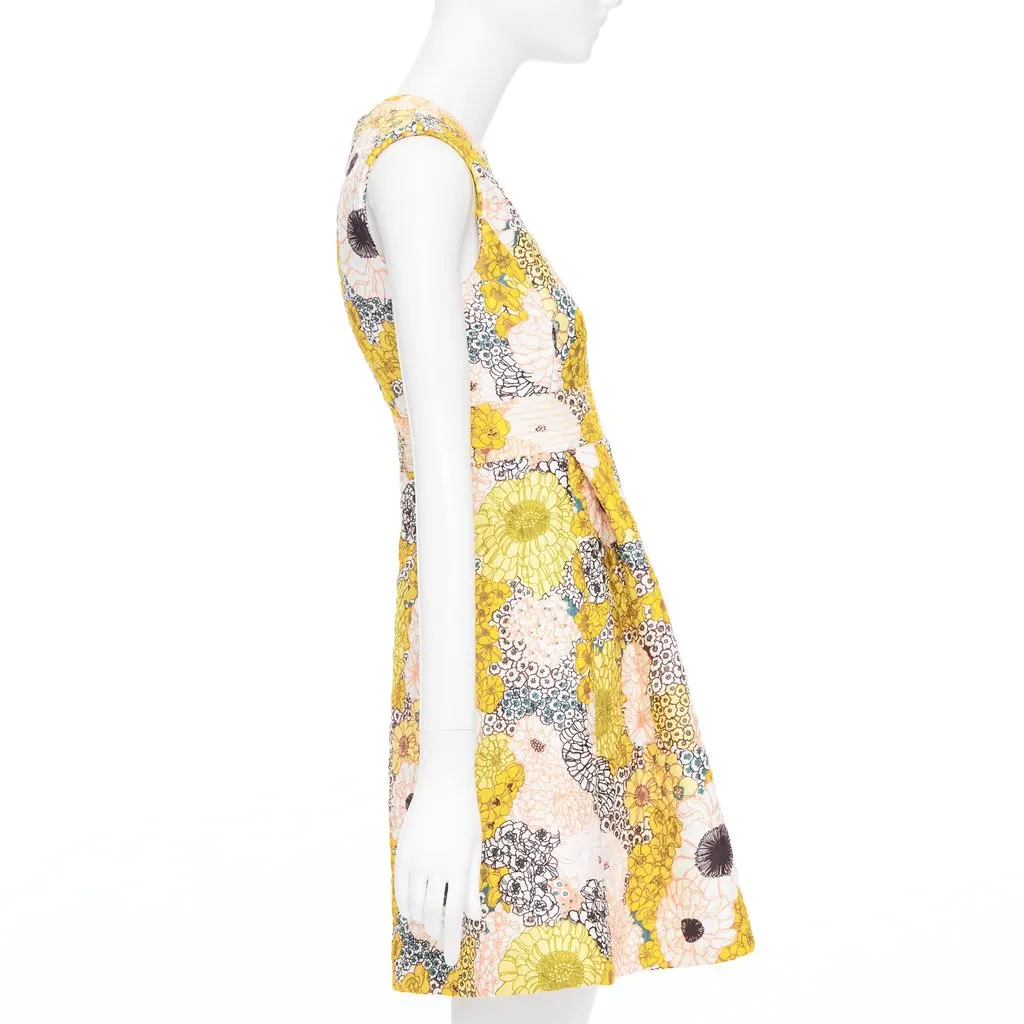 Giambattista Valli Yellow Polyester Dress Yellow Polyester Very good - Model View