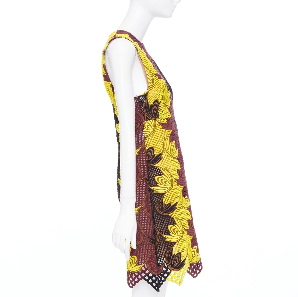 Marni Yellow Polyester Dress Yellow Polyester Very good - Model View