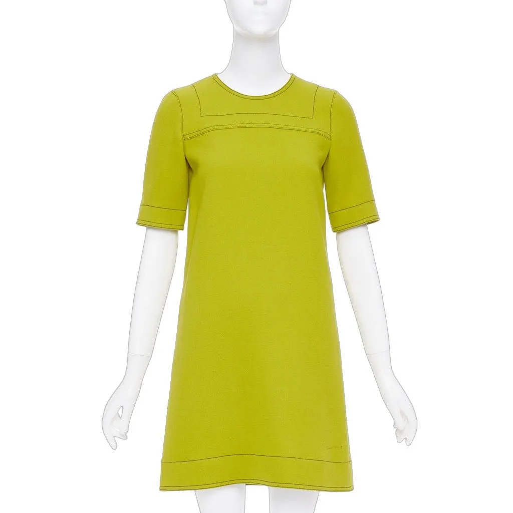 Marni Green Wool Dress Green Wool Good - Front View