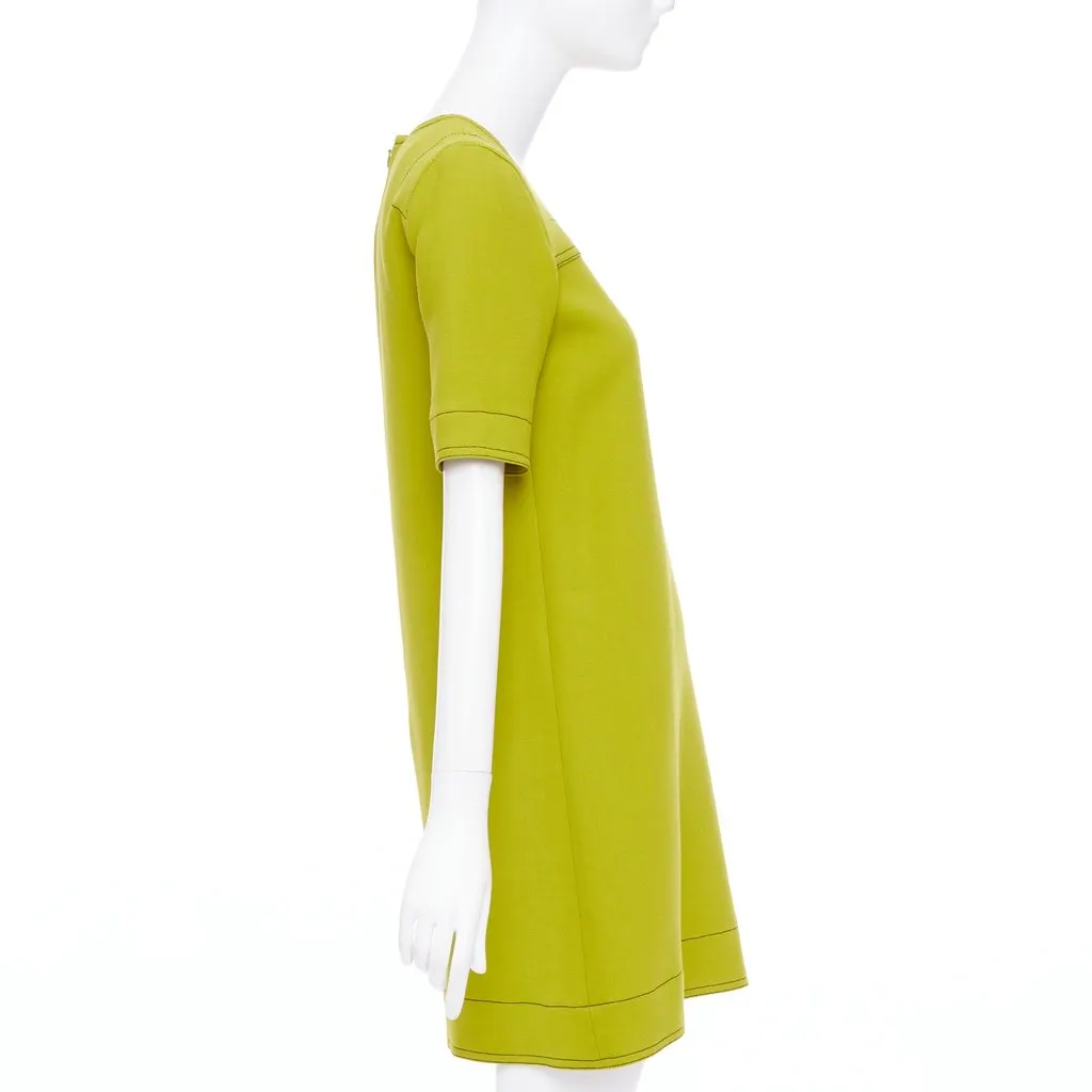 Marni Green Wool Dress Green Wool Good - Model View