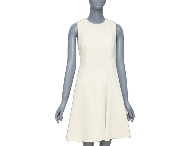 Marni Ecru Wool Dress Ecru Wool Very good - Front View