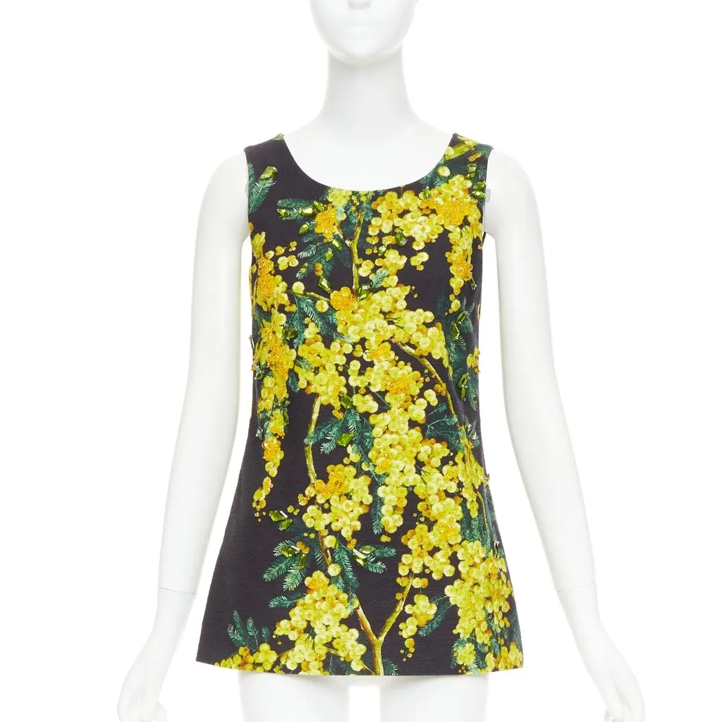 Dolce & Gabbana Black Polyester Top Black Polyester Very good - Front View