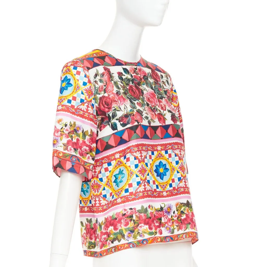 Dolce & Gabbana Pink Silk Top Pink Silk Very good - Inside View