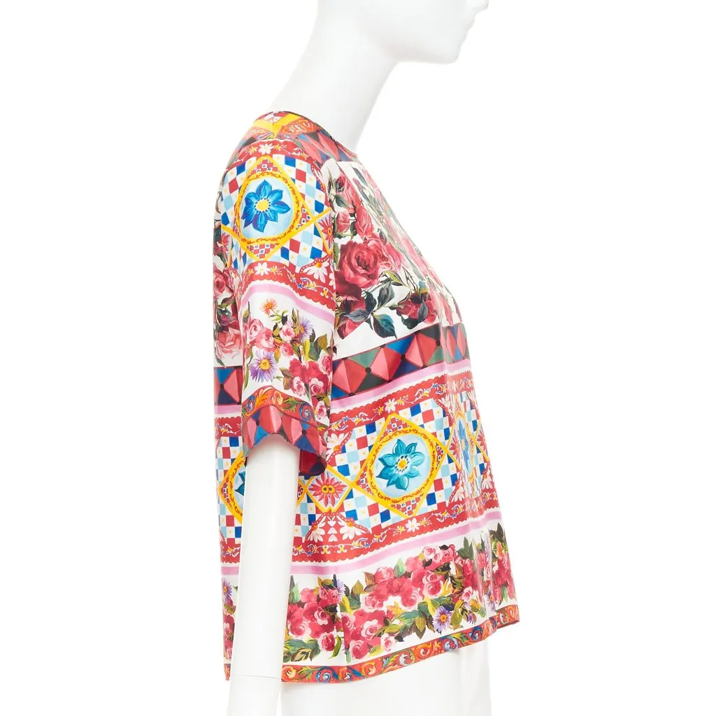 Dolce & Gabbana Pink Silk Top Pink Silk Very good - Model View