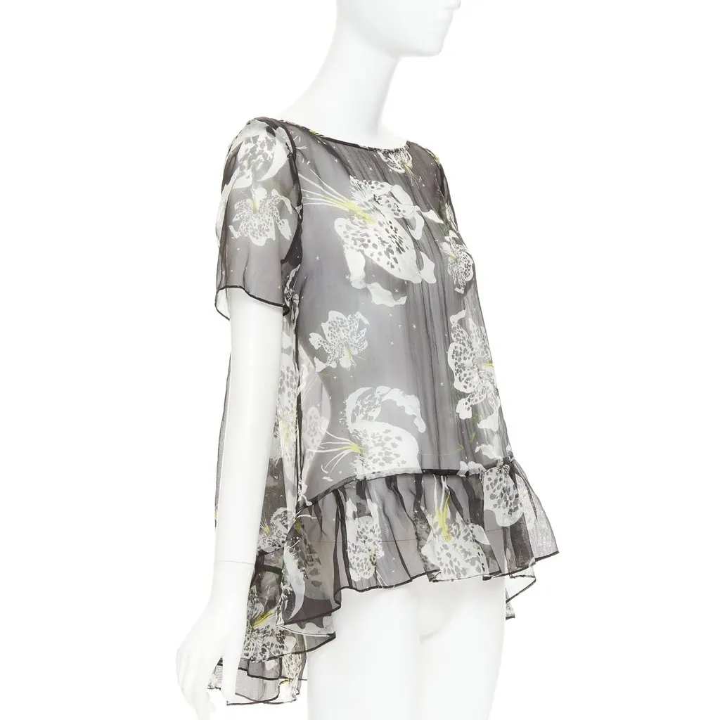 Erdem Black Silk Top Black Silk Very good - Inside View