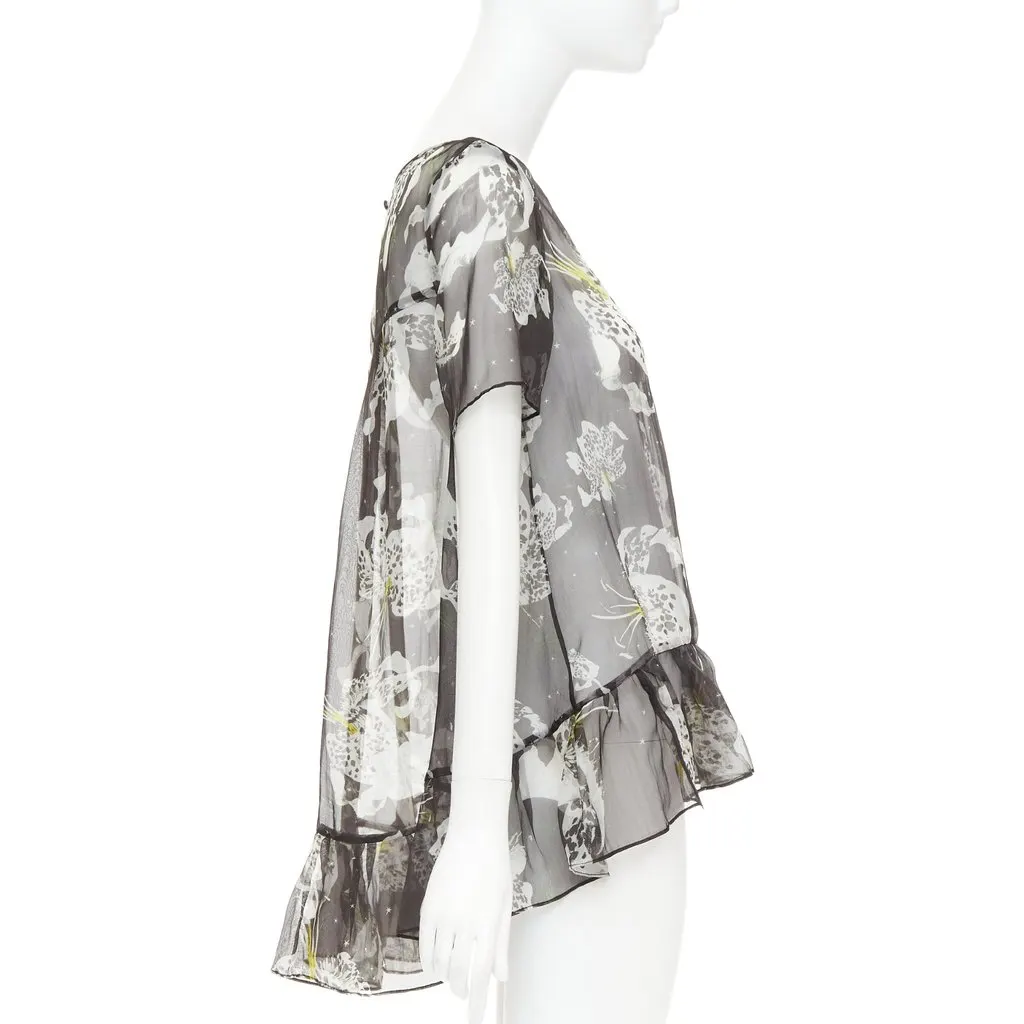 Erdem Black Silk Top Black Silk Very good - Model View