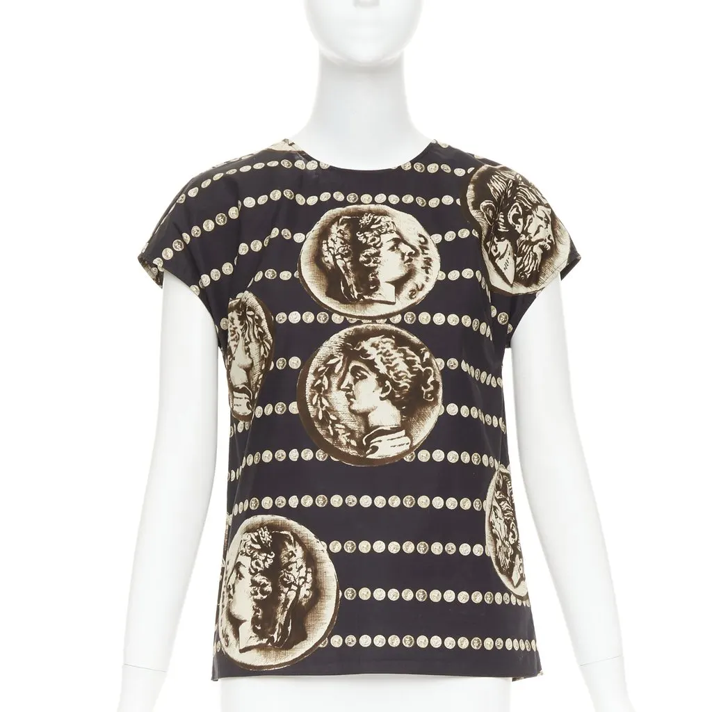 Dolce & Gabbana Black Cotton Top Black Cotton Very good - Front View