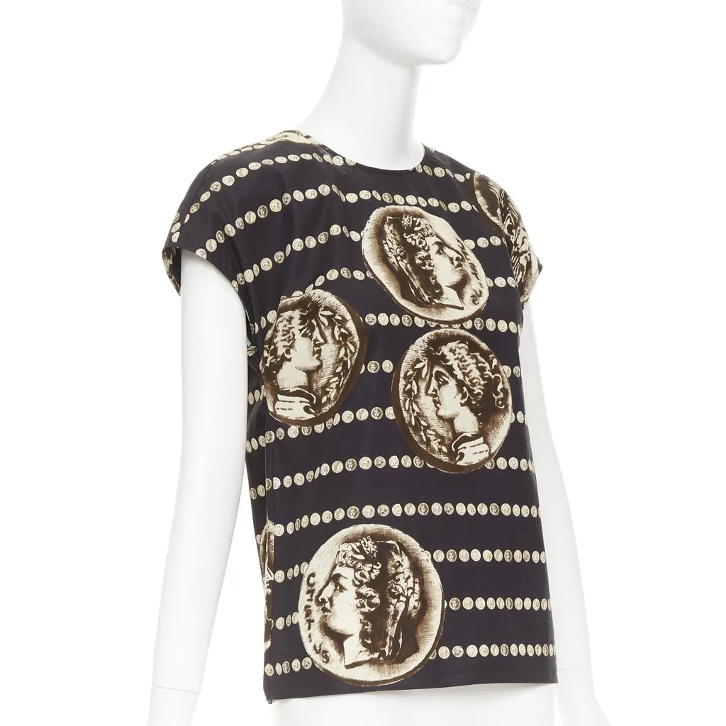 Dolce & Gabbana Black Cotton Top Black Cotton Very good - Inside View