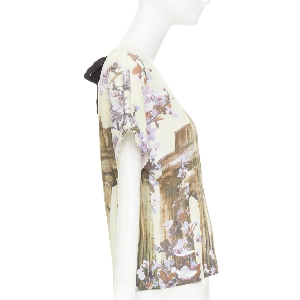 Dolce & Gabbana Ecru Silk Top Ecru Silk Very good - Model View