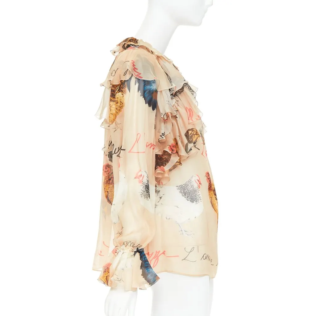 Dolce & Gabbana Beige Silk Top Beige Silk Very good - Model View