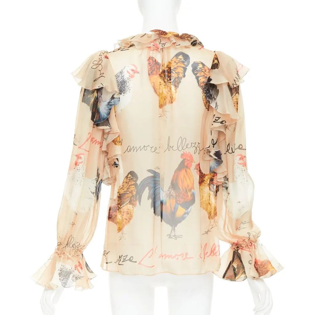 Dolce & Gabbana Beige Silk Top Beige Silk Very good - Box View