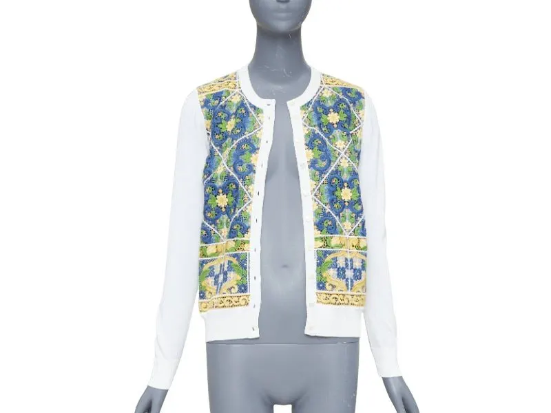Dolce & Gabbana Ecru Cotton Knitwear Ecru Cotton Very good - Front View