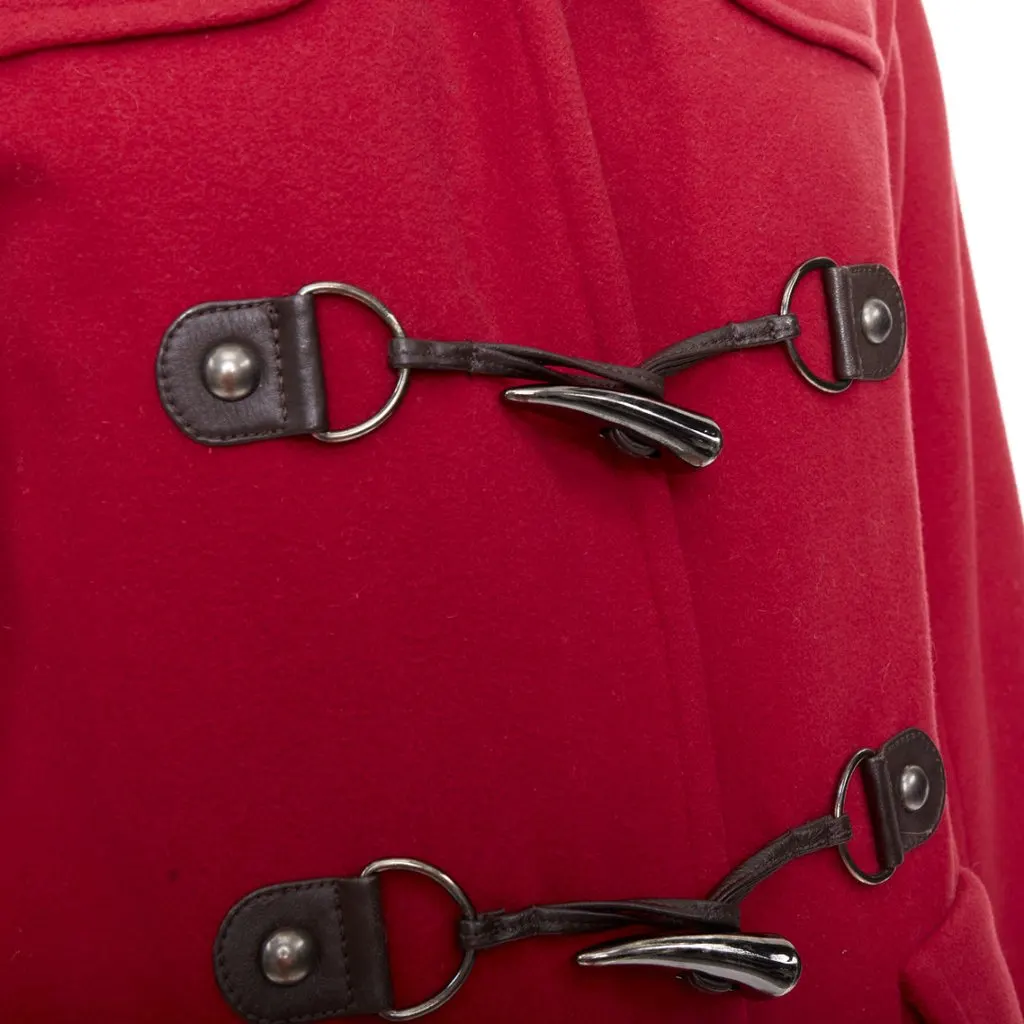 Lanvin Red Wool Coat Red Wool Fair - Back View