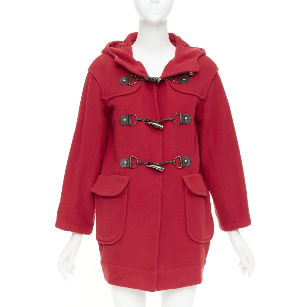Lanvin Red Wool Coat Red Wool Fair - Inside View