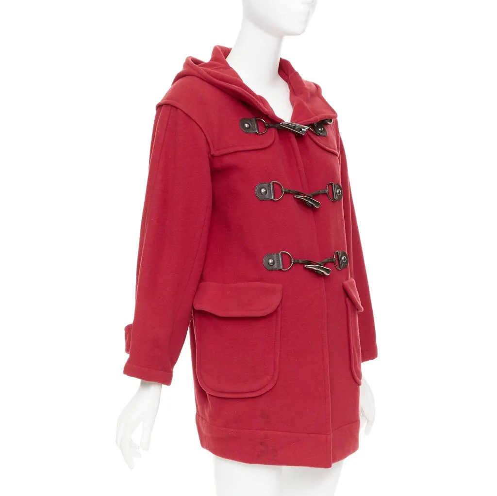 Lanvin Red Wool Coat Red Wool Fair - Model View