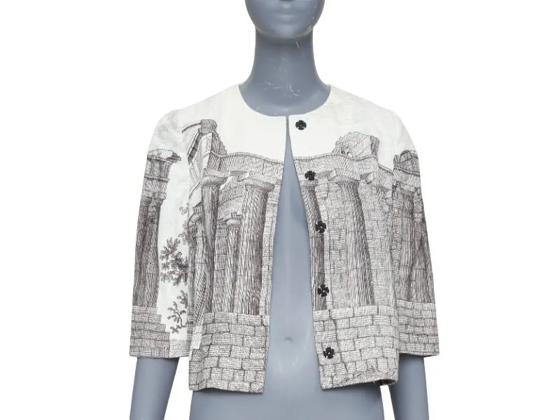 Dolce & Gabbana Ecru Linen Jacket Ecru Linen Fair - Front View