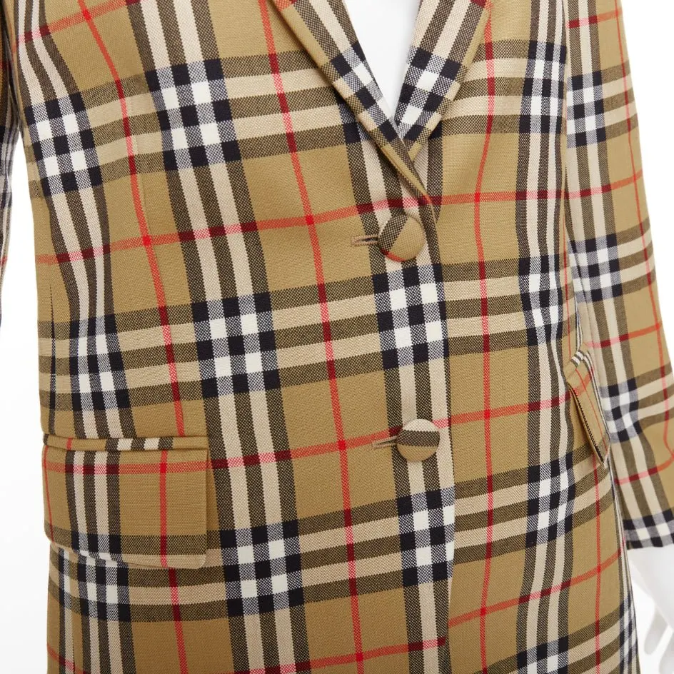 Burberry Khaki Wool Jacket Khaki Wool Never worn, with tag - Back View