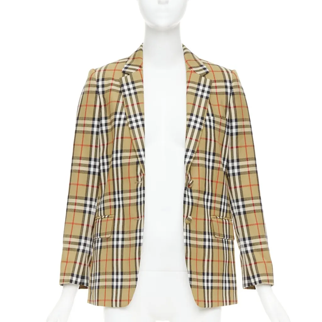 Burberry Khaki Wool Jacket Khaki Wool Never worn, with tag - Inside View