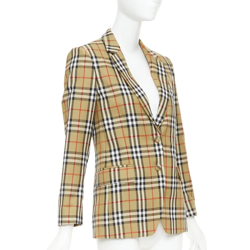 Burberry Khaki Wool Jacket Khaki Wool Never worn, with tag - Model View