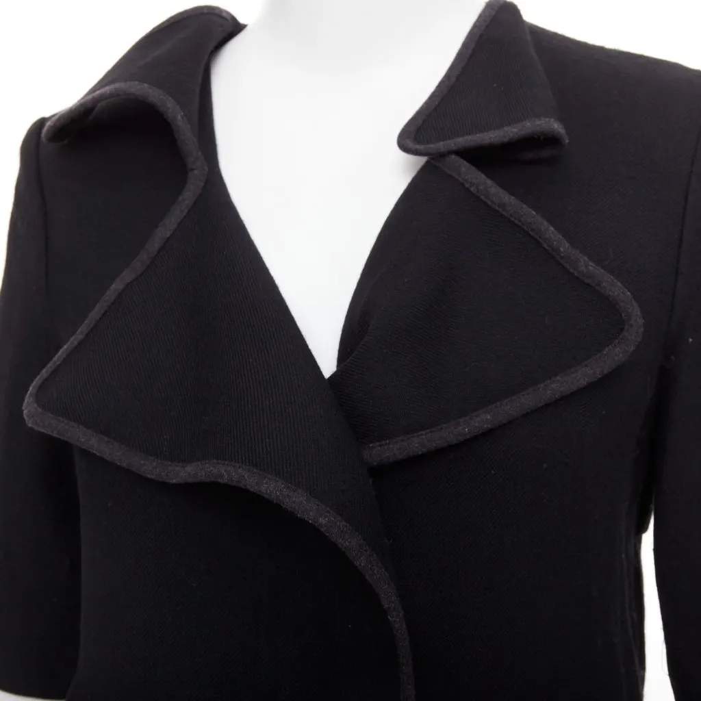 Marni Black Wool Jacket Black Wool Fair - Back View