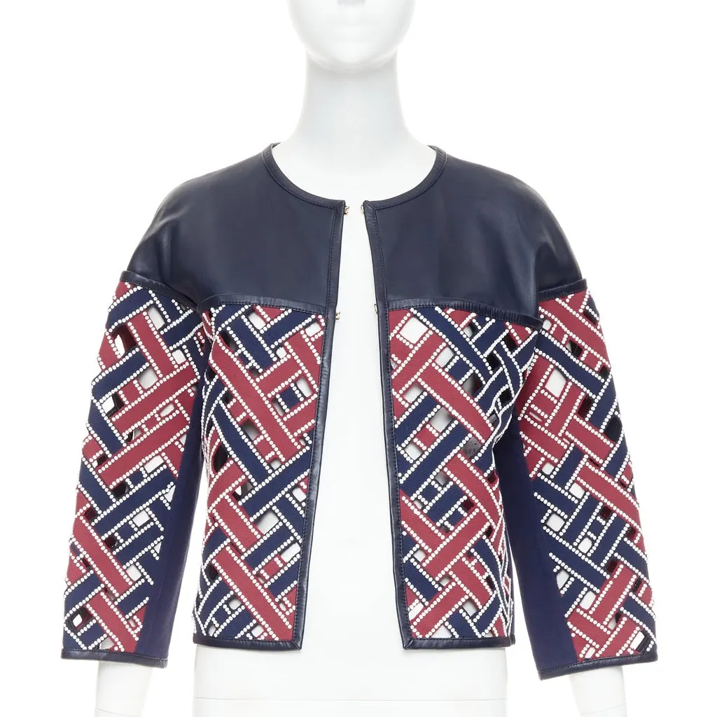 Louis Vuitton Navy Leather Leather Jacket Navy Leather Very good - Front View