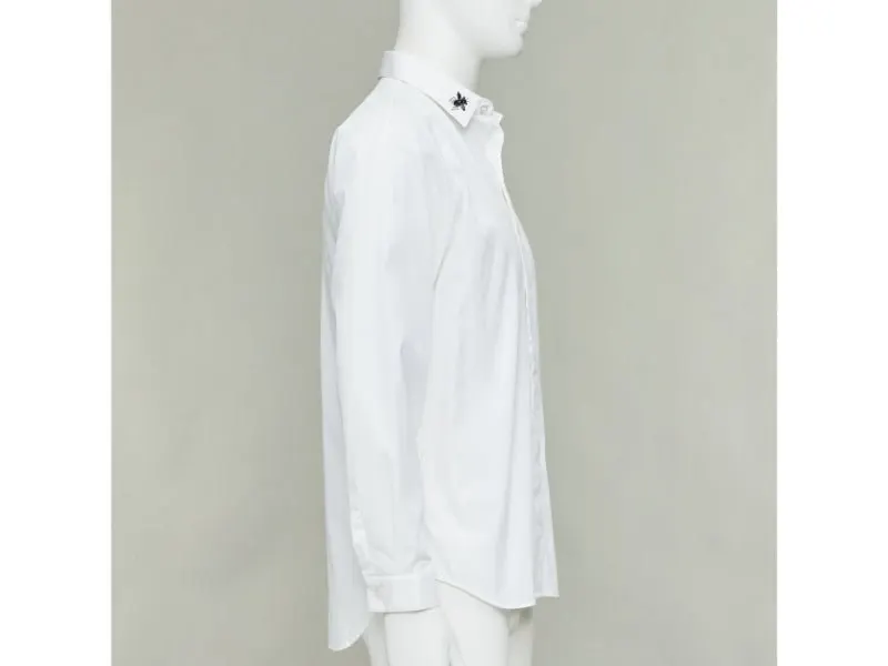 Dior White Cotton Shirt White Cotton Good - Model View