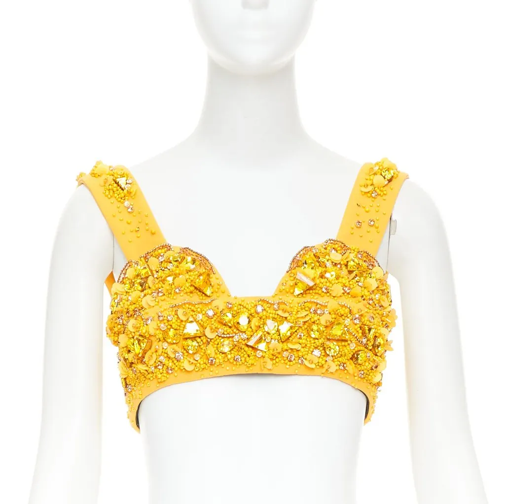 Prada Yellow Wool Top Yellow Wool Never worn, with tag - Front View