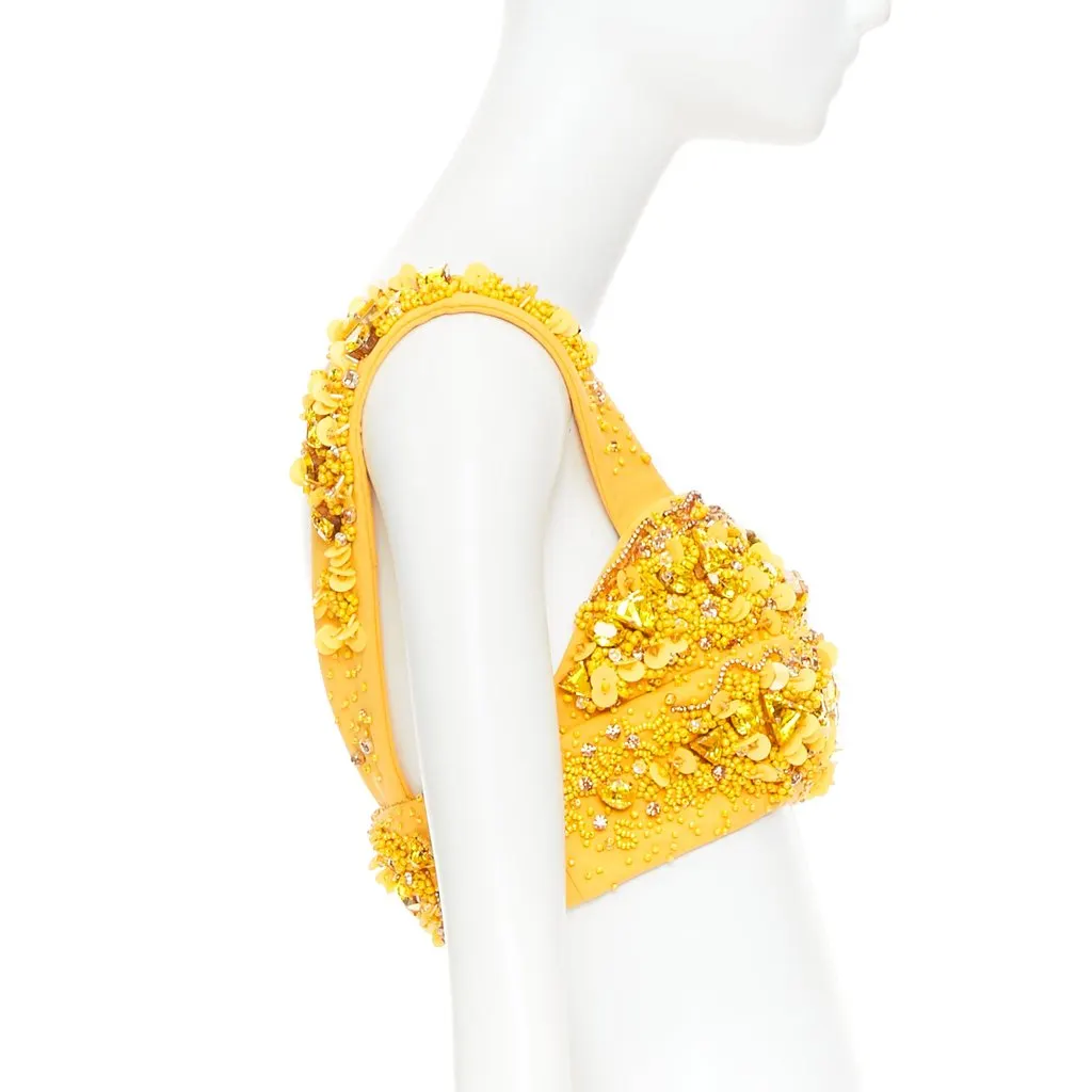 Prada Yellow Wool Top Yellow Wool Never worn, with tag - Model View
