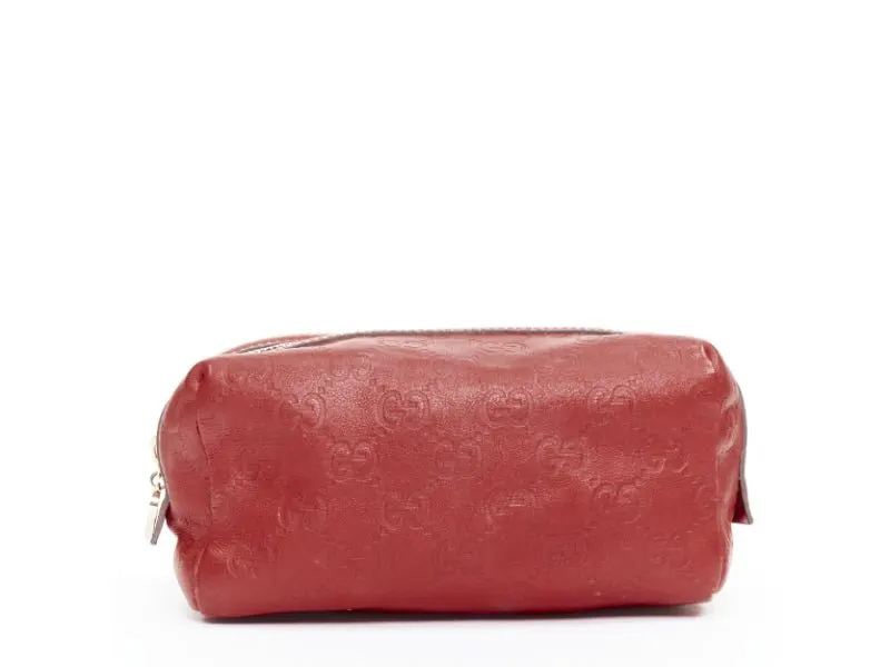 Gucci Red Leather Handbag Red Leather Fair - Inside View
