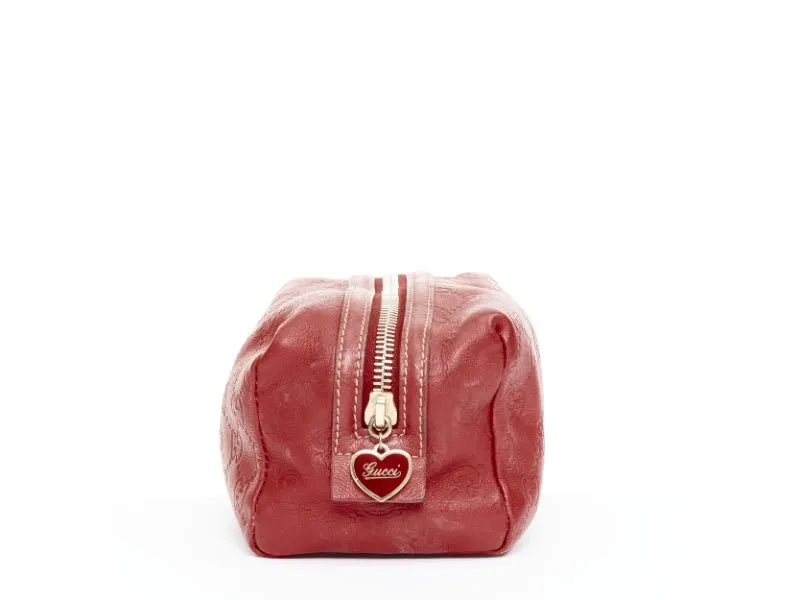 Gucci Red Leather Handbag Red Leather Fair - Model View