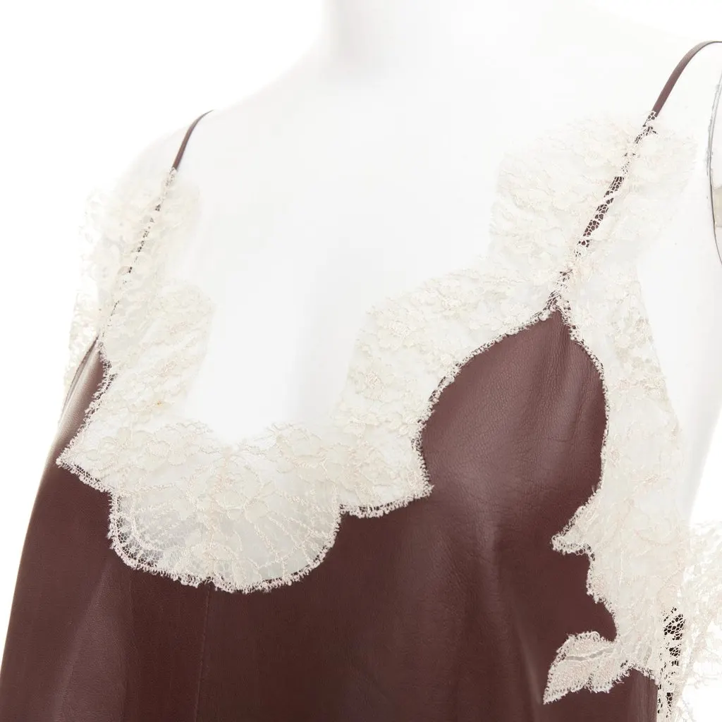 Dior Burgundy Leather Top Burgundy Leather Very good - Back View